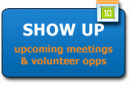 upcoming meetings and volunteer opportunities